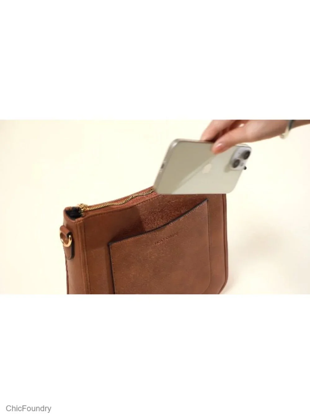 Vegan Leather Crossbody Bag with Guitar Strap, Hobo Purse